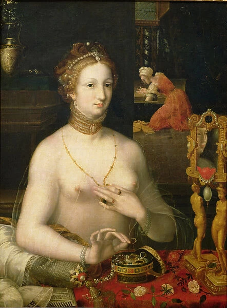 Woman at her Toilet, 1585-95 (oil on canvas)