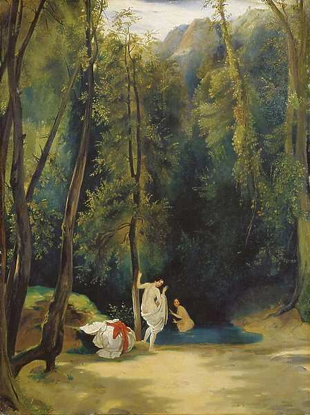 Women Bathing in the Park of Terni, c.1828-29 (oil on canvas)