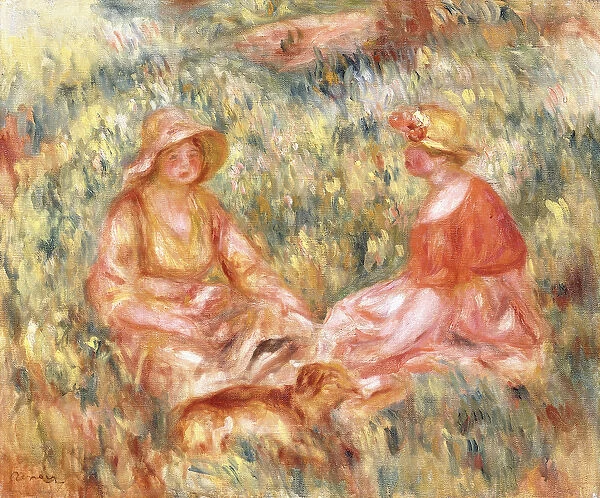Two Women in the Grass, c. 1910 (oil on canvas)