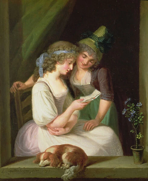 Two Women Reading a Letter