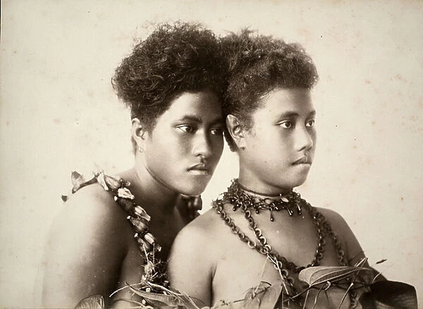 Two Women, Samoa (albumen print)