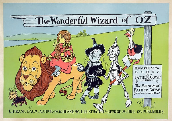 The Wonderful Wizard of Oz and Father Goose, c. 1900 (colour litho)