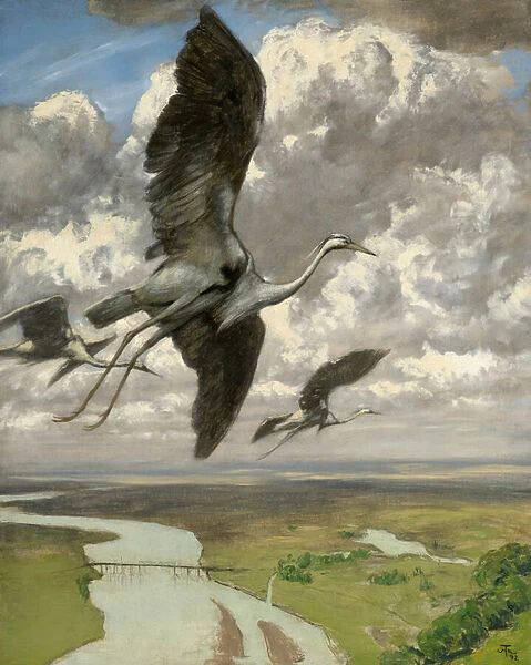 Wondrous Birds, 1892 (oil on cardboard)