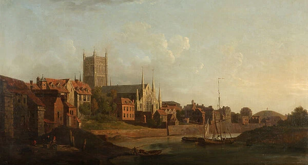 Worcester from the Severn, c. 1760 (oil on canvas)