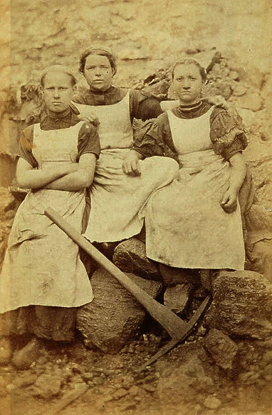 Workers from the Tredegar Iron Works, Wales, 1865 (albumen print)