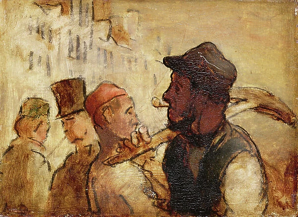 Workmen on the Street, 1838-40 (oil on board)