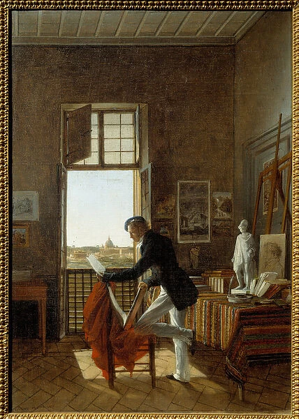 The workshop of Francois Edouard Picot (1786-1868) at Villa Medicis