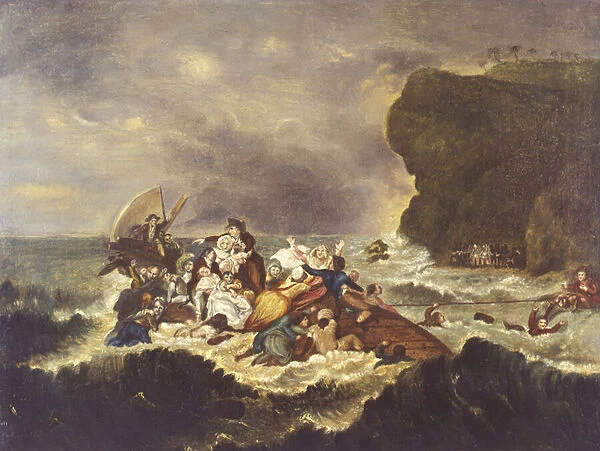 The Wreck of the Grosvenor, 1783 (oil on canvas)