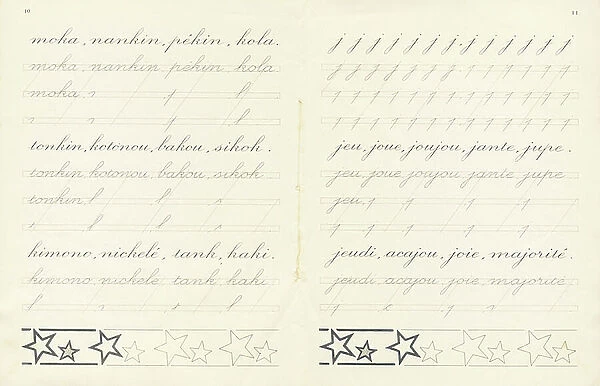 Writing method in 8 notebooks, c1900-1920 (printing)
