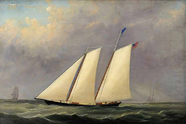 The Yacht America, 1851 (oil on canvas)