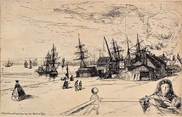 Yacht Tavern, Erith, 1865 (etching)