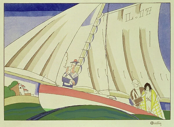 Yachting, c. 1920 (stencil on paper)