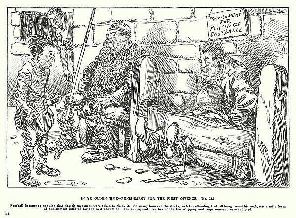In ye Olden Time, Punishment for the First Offence (litho)