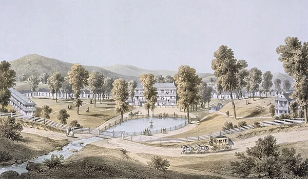Yellow Sulphur Springs, Montgomery County, 1858 (colour litho)