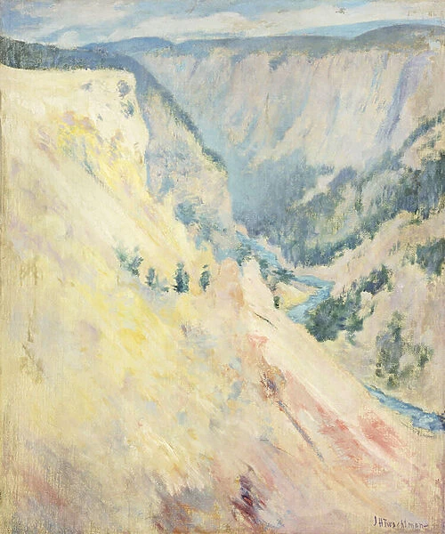 Yellowstone Park, (oil on canvas)
