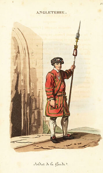 Yeoman of the Kings Guard, London, 1800s. 1821 (engraving)