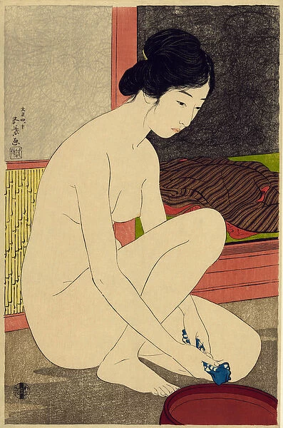 Yokugo no onna, 1915 (colour woodblock print)