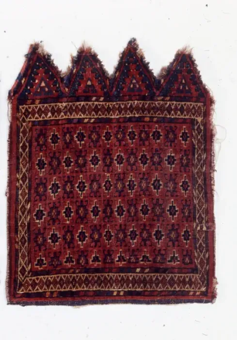 Framed Print : Yomut okbash (textile)