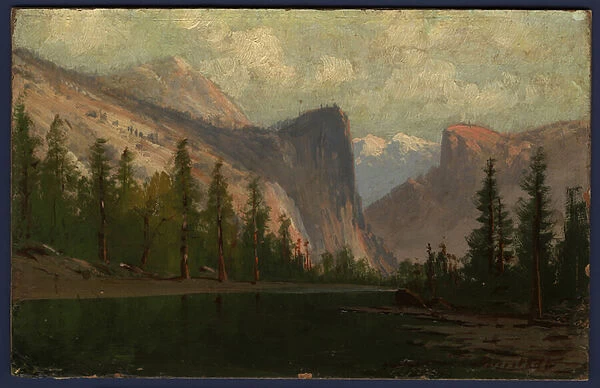 Yosemite (oil on canvas laid on board)
