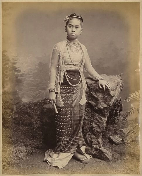 Young Burmese girl, c. 1875 (albumen print) (b  /  w photo)