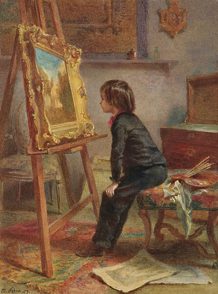 The Young Connoisseur, 1869 (w  /  c on paper)
