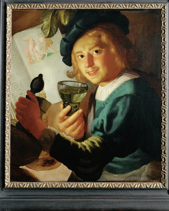 Framed Print : The young drinker (panting)