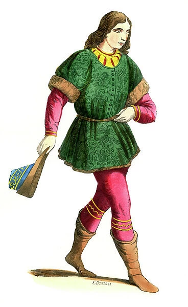 Young Italian - male costume of 15th century