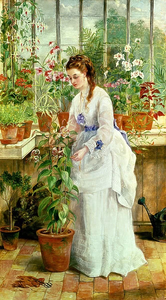 Young Lady in a Conservatory