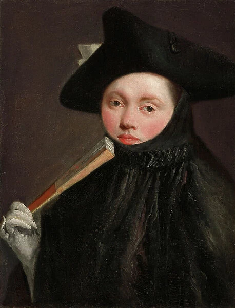 Young Lady in a Tricorn Hat, c. 1755-60 (oil on canvas)