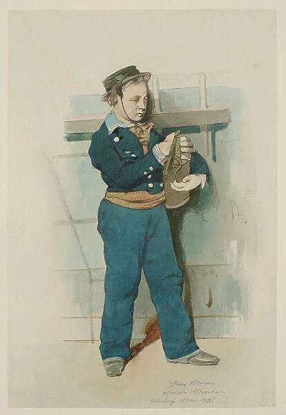 Young Midshipman, 1838 (w / c and graphite on paper)