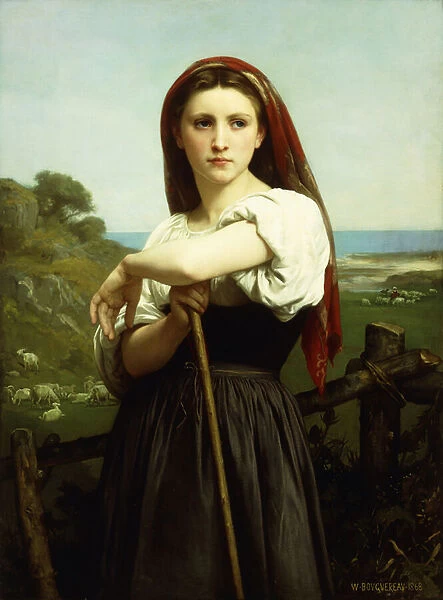 Young Shepherdess; Jeune Bergere, 1868 (oil on canvas)