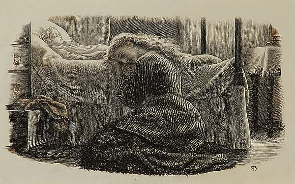 The Youngest Child's Death, c. 1865 (ink on paper)