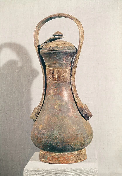 Yu wine vessel, from a royal tomb at Anyang, Henan Province, Shang Dynasty