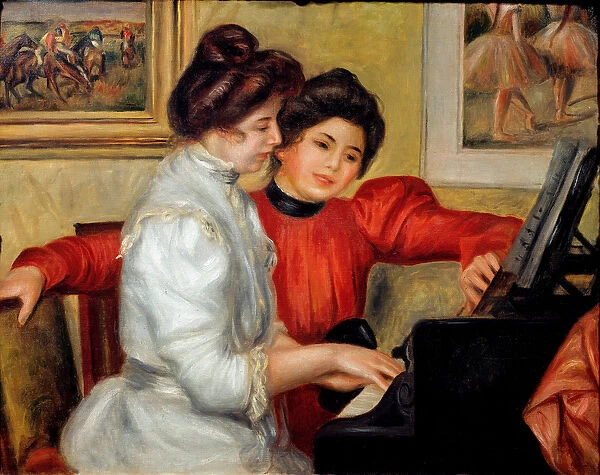 Yvonne and Christine Lerolle on piano, 1898 (oil on canvas)