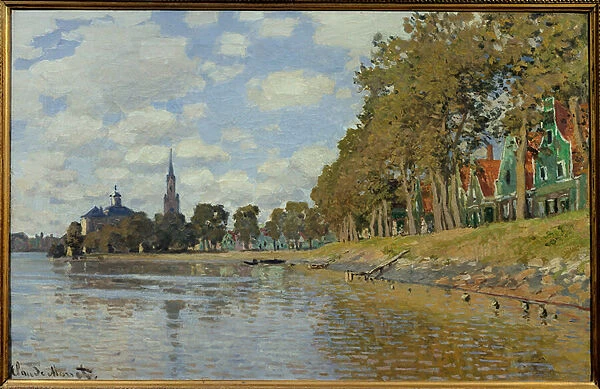 Zaandam. 1871. (0. 48 x 0. 73 cm) Dutch landscape. Oil On Canvas by Claude Monet (1840-1926