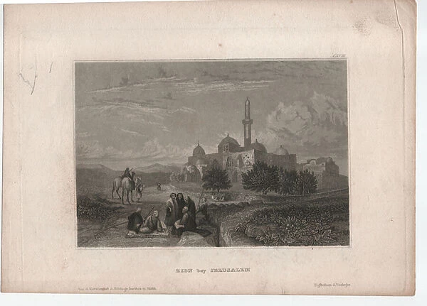 Zion near Jerusalem, 1836 (engraving)