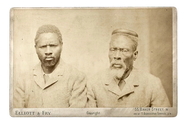 Two Zulu men, London, c. 1882 (albumen print)
