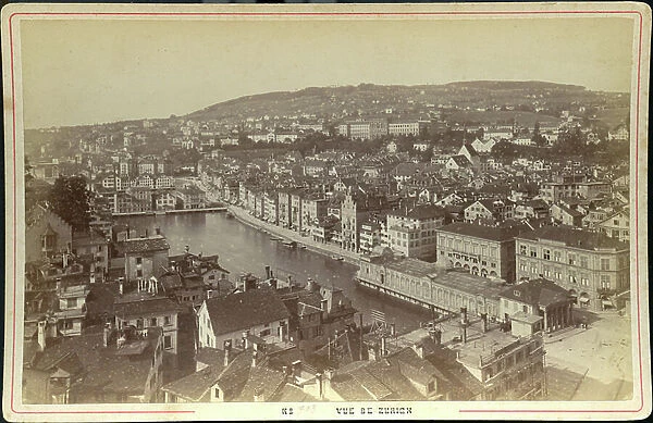Zurich: General view of Zurich with its harbour, 1890