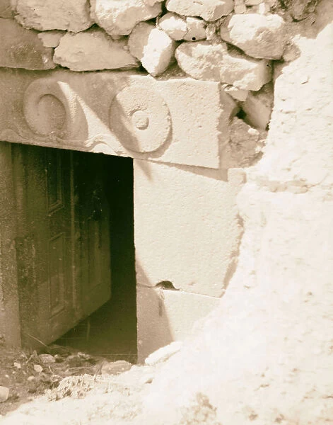 Ajlun district Stone door M keis carved lintel