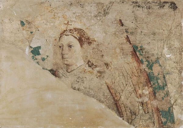 Annunciation Mary Archangel Gabriel c. 1450 wall painting