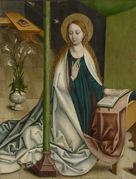 Annunciation Mary Maria Annunziata c. 1490 Mixed media