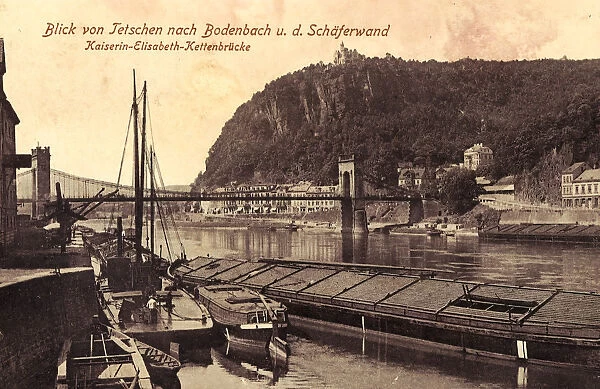 Barges Czech Republic Elbe Děčin