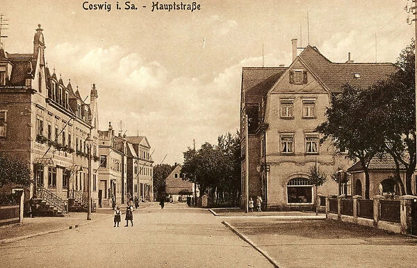 Buildings Coswig 1917 Landkreis MeiBen HauptstraBe