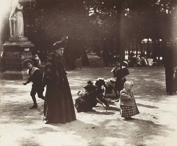 Children Playing Luxembourg Gardens Eugene Atget