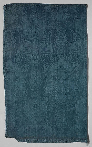 Fragment Figured Silk Upholstery 1700-1750 France