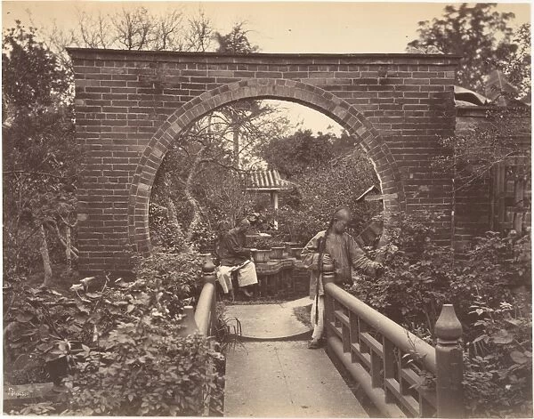 Garden Canton ca 1869 Albumen silver print glass negative