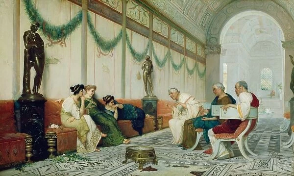 Interior of Roman Building with Figures