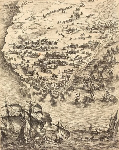 Jacques Callot (French, 1592 - 1635), The Siege of La Rochelle [plate 10 of 16; set