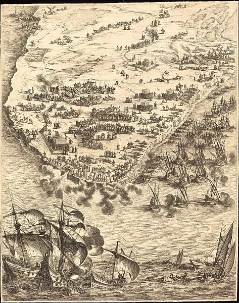 Jacques Callot, French (1592-1635), The Siege of La Rochelle [plate 10 of 16; set