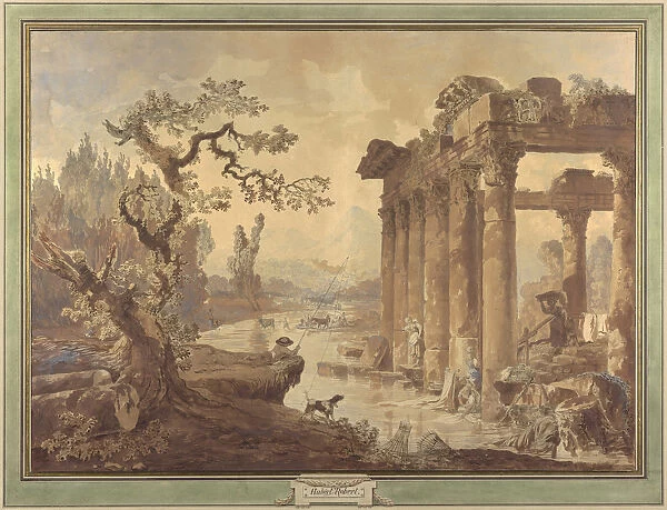 Landscape Ruins Hubert Robert French 1733 1808